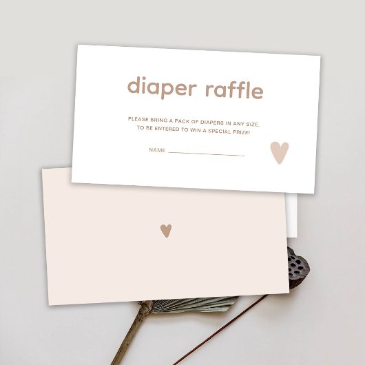 Carte D'accompagnement Oh Bébé Beige Neutral Déchets Raffle