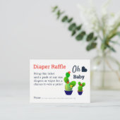 Carte D'accompagnement Oh Bébé Cactus Succulent Mignon Tirage Couche de B (Debout devant)