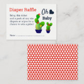 Carte D'accompagnement Oh Bébé Cactus Succulent Mignon Tirage Couche de B (Devant / Derrière)