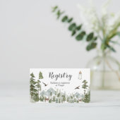 Carte D'accompagnement Oh Boy Adventure Pine Forest Baby shower Registre (Debout devant)