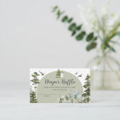 Carte D'accompagnement Oh Boy Adventure Pine Forest Diaper Raffle (Debout devant)