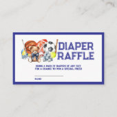 Carte D'accompagnement Oh Boy ALL STAR SPORT Baby Shower Diaper Raffle (Devant)