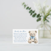 Carte D'accompagnement Oh Boy Baby Shower Book Request Card (Debout devant)