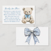 Carte D'accompagnement Oh Boy Baby Shower Book Request Card (Devant / Derrière)