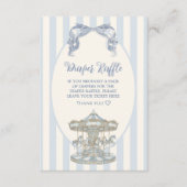 Carte D'accompagnement  Oh Boy Blue Bow Carousel Diaper Raffle  (Devant)