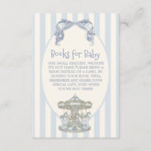 Carte D'accompagnement Oh Boy Blue Bow Carousel Livres pour Bébé (Devant)