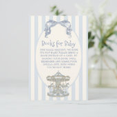 Carte D'accompagnement Oh Boy Blue Bow Carousel Livres pour Bébé (Debout devant)