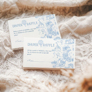 Carte D'accompagnement Oh Boy Blue Toile Safari Baby shower Baisse
