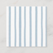 Carte D'accompagnement Oh Boy mignon Baby shower Whimsical Blue Stripes (Dos)