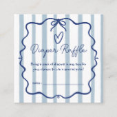 Carte D'accompagnement Oh Boy mignon Baby shower Whimsical Blue Stripes (Devant)
