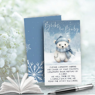 Carte D'accompagnement Oh Boy Winter Livres de Baby shower Woodland pour