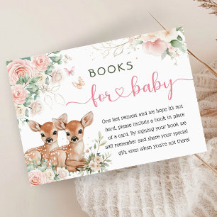 Carte D'accompagnement Oh Cerf Baby Shower Jumelles Livres pour Bébé