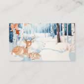 Carte D'accompagnement Oh cerf bois hiver Deire Baby shower de rousseur (Dos)