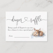 Carte D'accompagnement Oh Deer Baby shower Diaper Raffle (Devant)