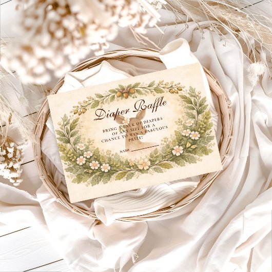 Carte D'accompagnement Oh Deer Forest Diapper Raffle