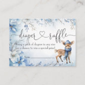 Carte D'accompagnement Oh Deer Winter Boy Baby shower Déchets Raffle (Devant)