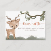Carte D'accompagnement Oh Deer Woodland billet de tombola (Devant)