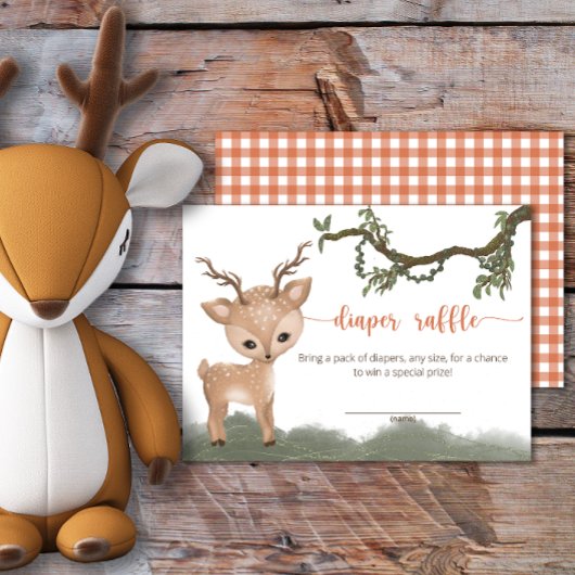 Carte D'accompagnement Oh Deer Woodland billet de tombola