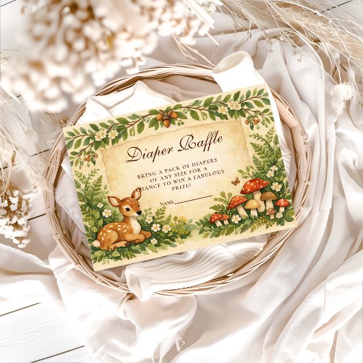 Carte D'accompagnement Oh Deer Woodland Diapper Raffle