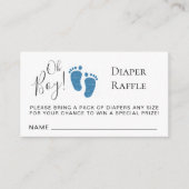 Carte D'accompagnement Oh garçon Parties scintillant bébé pieds couche Ba (Devant)