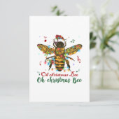 Carte D'accompagnement Oh Joyeux cadeau d'abeille de Noël (Debout devant)