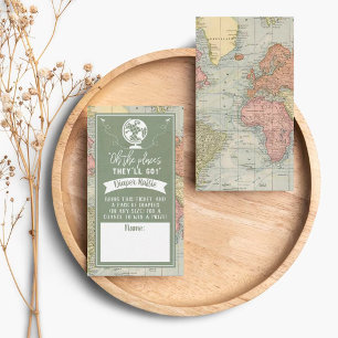 Carte D'accompagnement "Oh Les Endroits Où Ils Vont Aller !" Baby shower