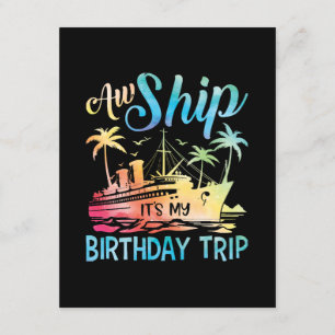 Carte D'accompagnement Oh mon bateau c'est mon voyage d'anniversaire