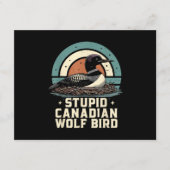 Carte D'accompagnement Oiseau loup canadien stupide (Devant)