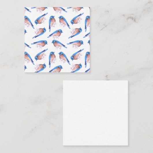 Carte D'accompagnement Oiseaux bleus de l'Est (Devant / Derrière)