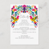 Carte D'accompagnement Oiseaux mexicains Otomi Vibrant Floral Fiesta Mari (Devant)