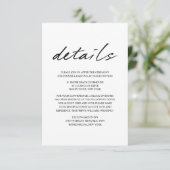 Carte D'accompagnement Oiseaux modernes d'une plume Détails du Mariage (Debout devant)