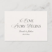 Carte D'accompagnement Old Money Black and Ivory Wedding Details (Dos)