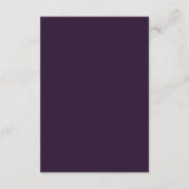 Carte D'accompagnement Old Money Dark Purple Wedding Details  (Dos)