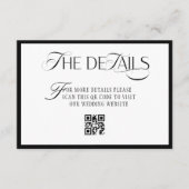 Carte D'accompagnement Old Money Luxury Wedding Details (Devant)