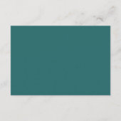 Carte D'accompagnement Old Money Teal Classic Wedding (Dos)
