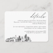 Carte D'accompagnement Omaha Mariage Hotel Détails du bloc de chambre (Devant)