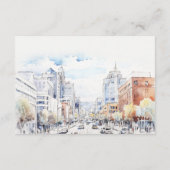 Carte D'accompagnement Omaha Nebraska Watercolor Scape Wedding Reception (Dos)