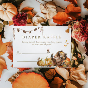 Carte D'accompagnement On peut attendre avant l'automne Baby shower fores