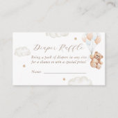 Carte D'accompagnement On Peut Attendre Bearly Garçon Blue Diaper Raffle (Devant)