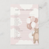 Carte D'accompagnement On Peut Attendre | Mot Bébé rose (Devant)