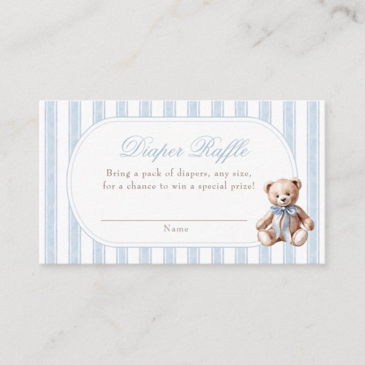 Carte D'accompagnement On Peut Attendre Teddy Bear Diaper Raffin (Devant)