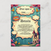Carte D'accompagnement Once Upon A Time Woodland Castle Fairytale Wedding (Devant)
