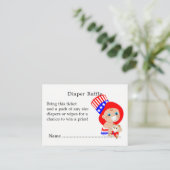 Carte D'accompagnement Oncle patriotique Sam American Baby Diaper Raffle (Debout devant)