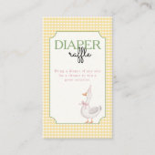 Carte D'accompagnement One Silly Goose Yellow Gingham Diaper Raffle (Devant)