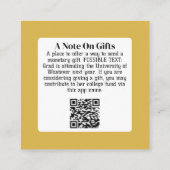 Carte D'accompagnement One Smart Cookie - Modern Graduation Cadeau QR Cod (Dos)