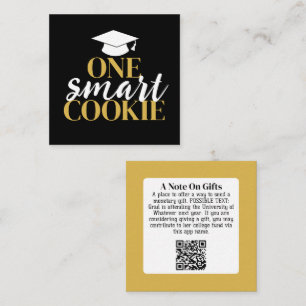 Carte D'accompagnement One Smart Cookie - Modern Graduation Cadeau QR Cod