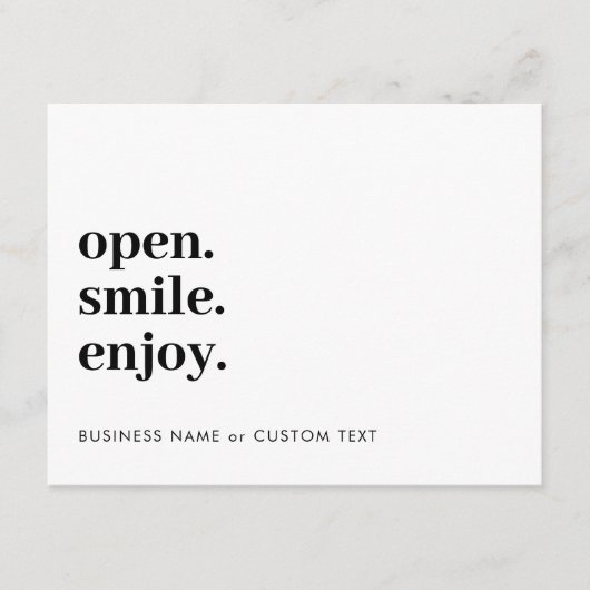 Carte D'accompagnement Open Smile Enjoy Candle Care Merci Business (Devant)