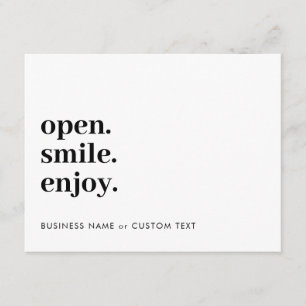 Carte D'accompagnement Open Smile Enjoy Candle Care Merci Business