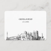 Carte D'accompagnement Option de repas traditionnel de mariage à Indianap (Dos)