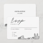 Carte D'accompagnement Option de repas traditionnel Mariage Newark RSVP (Devant / Derrière)